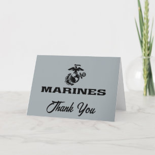 USMC Logo Stacked Black Logo Bedankkaart