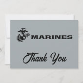 USMC Logo Stacked Black Logo Bedankkaart (Voorkant)