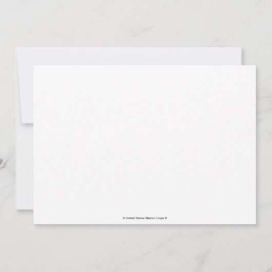 USMC Logo Stacked Black Logo Bedankkaart (Achterkant)