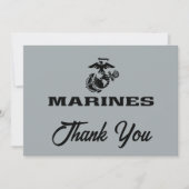USMC Logo Stacked Black Logo Bedankkaart (Voorkant)