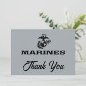USMC Logo Stacked Black Logo Bedankkaart (Staand voorkant)
