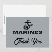 USMC Logo Stacked Black Logo Bedankkaart (Voorkant / Achterkant)
