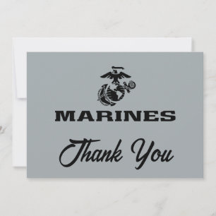 USMC Logo Stacked Black Logo Bedankkaart