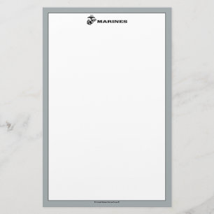 USMC Logo Stacked Black Logo Briefpapier