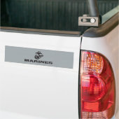 USMC Logo Stacked Black Logo Bumpersticker (Op Truck)