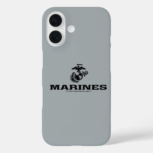 USMC Logo Stacked Black Logo Case-Mate iPhone Case (Achterkant)