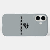 USMC Logo Stacked Black Logo Case-Mate iPhone Case (Achterkant (horizontaal))