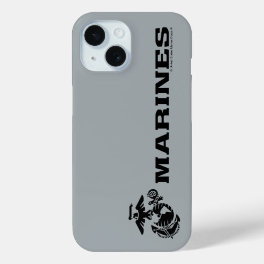 USMC Logo Stacked Black Logo Case-Mate iPhone Case (Achterkant)