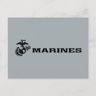 USMC Logo Stacked Black Logo Feestdagenkaart