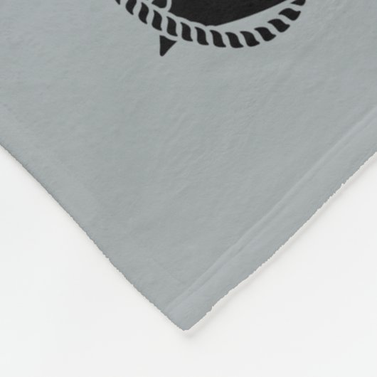 USMC Logo Stacked Black Logo Fleece Deken (Hoek)