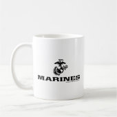 USMC Logo Stacked Black Logo Koffiemok (Links)