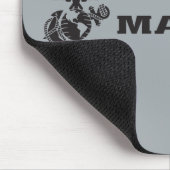 USMC Logo Stacked Black Logo Muismat (Hoek)