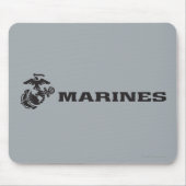 USMC Logo Stacked Black Logo Muismat (Voorkant)