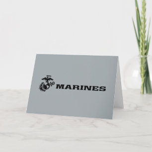 USMC Logo Stacked Black Logo Notitiekaartje