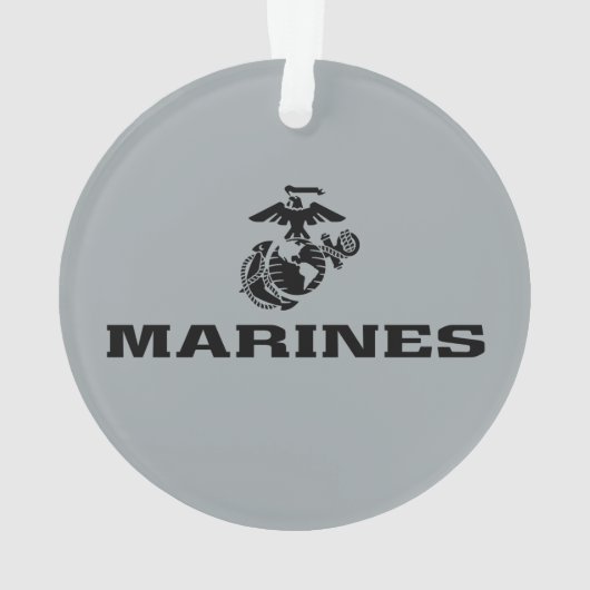 USMC Logo Stacked Black Logo Ornament (achterkant)