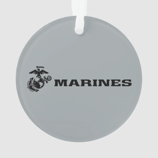 USMC Logo Stacked Black Logo Ornament (achterkant)