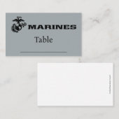 USMC Logo Stacked Black Logo Plaatskaartje (Voorkant / Achterkant)