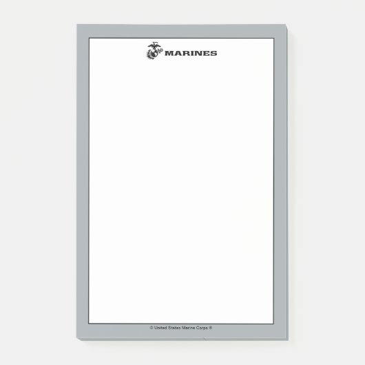 USMC Logo Stacked Black Logo Post-it® Notes (Voorkant)