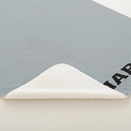 USMC Logo Stacked Black Logo Sherpa Deken (3/4)