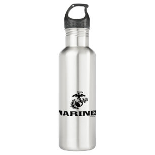 USMC Logo Stacked Black Logo Waterfles