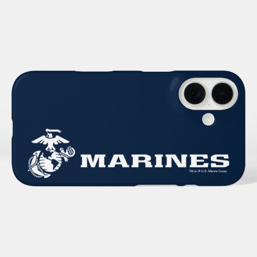 USMC Logo - Wit Case-Mate iPhone Case (Achterkant (horizontaal))