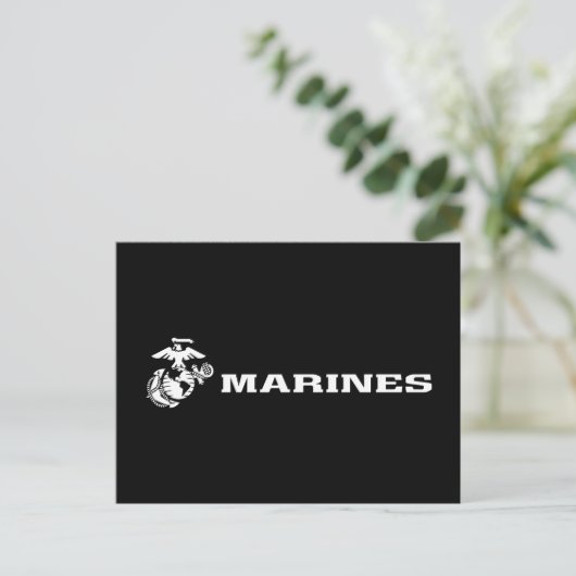 USMC Logo - Wit Feestdagenkaart (Staand voorkant)