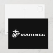 USMC Logo - Wit Feestdagenkaart (Voorkant / Achterkant)