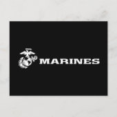 USMC Logo - Wit Feestdagenkaart (Voorkant)