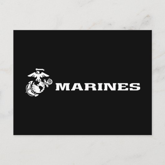 USMC Logo - Wit Feestdagenkaart (Voorkant)