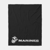USMC Logo - Wit Fleece Deken (Voorkant)