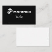 USMC Logo - Wit Plaatskaartje (Voorkant / Achterkant)