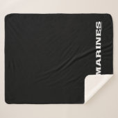 USMC Logo - Wit Sherpa Deken (Voorkant (horizontaal))