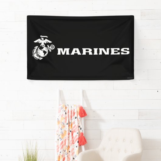 USMC Logo - Wit Spandoek (Insitu)