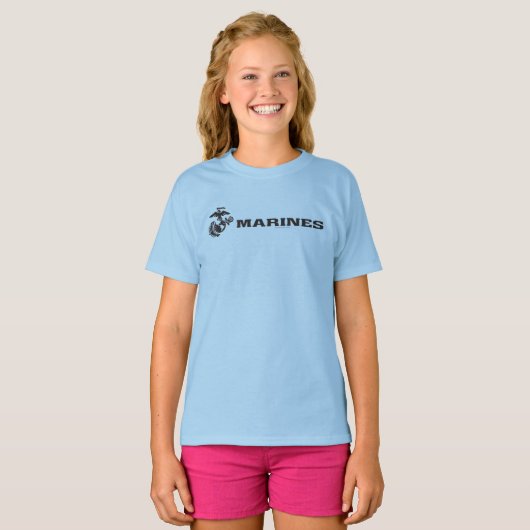 USMC Logo - zwart T-shirt (Voorkant volledig)