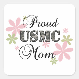 USMC Mam [fl camo] Vierkante Sticker