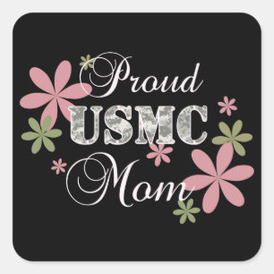 USMC Mam [fl camo] Vierkante Sticker