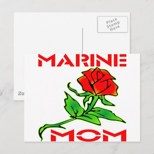 USMC Marine Mam Roos Briefkaart (Voorkant / Achterkant)