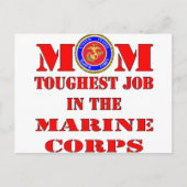 USMC Marine Mam Tuurste baan in het mariene Korps Briefkaart (Voorkant)