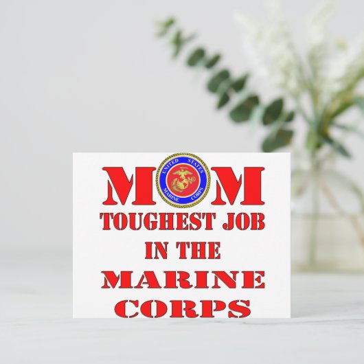 USMC Marine Mam Tuurste baan in het mariene Korps Briefkaart (Staand voorkant)