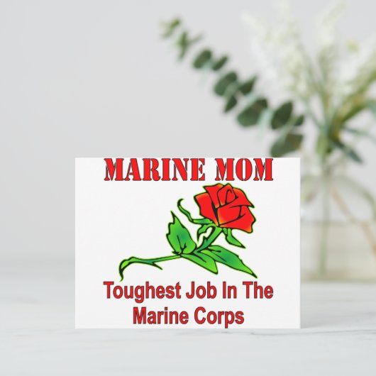 USMC Marine Mam Tuurste baan in het mariene Korps Briefkaart (Staand voorkant)