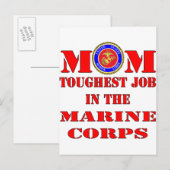 USMC Marine Mam Tuurste baan in het mariene Korps Briefkaart (Voorkant / Achterkant)