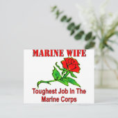 USMC Marine Wife het hardst in de mariniers Briefkaart (Staand voorkant)