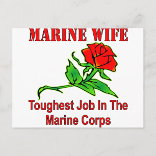 USMC Marine Wife het hardst in de mariniers Briefkaart