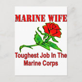 USMC Marine Wife het hardst in de mariniers Briefkaart (Voorkant)