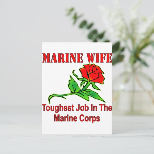 USMC Marine Wife het hardst in de mariniers Briefkaart (Staand voorkant)