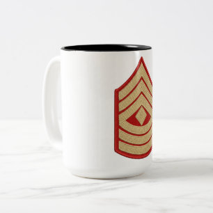 USMC Master Sergeant rang-insigne koffiemok Tweekleurige Koffiemok