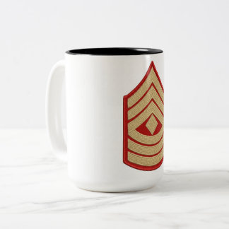 USMC Master Sergeant rang-insigne koffiemok Tweekleurige Koffiemok