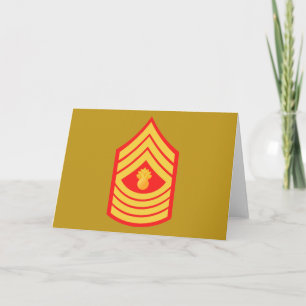 USMC MGySgt Master Gunnery Sergeant E-9 Kaart