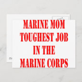 USMC MOM-zwaarste taak in het mariene corps Briefkaart (Voorkant / Achterkant)