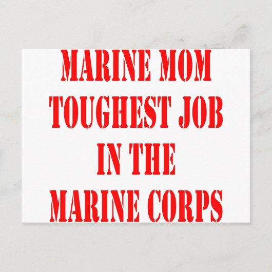 USMC MOM-zwaarste taak in het mariene corps Briefkaart (Voorkant)